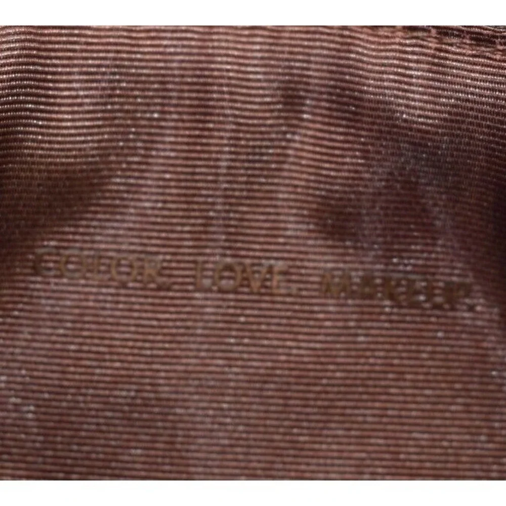 Zoeva Brown Rose Gold‎ Zipper Faux Leather Makeup Bag